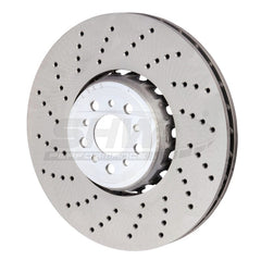 Kies-Motorsports SHW Performance SHW 20-21 BMW X3 M 3.0L Left Front Cross-Drilled Lightweight Brake Rotor (34118054825)
