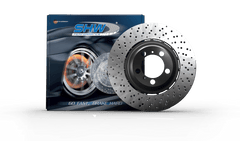 Kies-Motorsports SHW Performance SHW 20-21 Porsche 718 Cayman GT4 4.0L Right Front Drill-Dimp Lightweight Brake Rotor (98135140681)