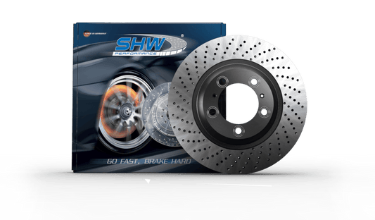 Kies-Motorsports SHW Performance SHW 2016 Porsche Boxster Spyder w/o Ceramics Right Rear Cross-Drilled MB Brake Rotor (98135240400)