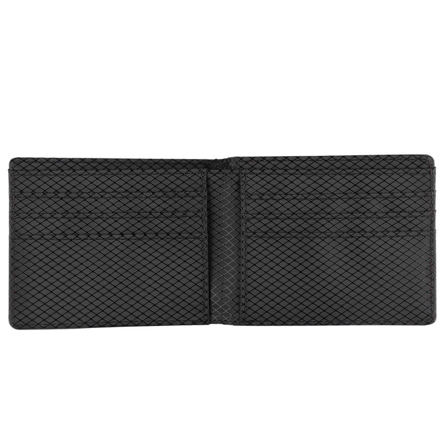Kies-Motorsports Simply Carbon Fiber Alcantara & Real Carbon Fiber Bi-Fold Wallet (Red Stitching)