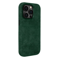 Kies-Motorsports Simply Carbon Fiber iPhone | Alcantara Case | GHOST Series Green Alcantara / iPhone 15 Pro Max
