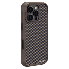 Kies-Motorsports Simply Carbon Fiber iPhone | Aramid Fiber Case | SPORT Series Brown Aramid Fiber / iPhone 16 Pro Max