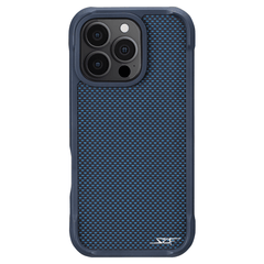 Kies-Motorsports Simply Carbon Fiber iPhone | Blue Aramid Fiber Case | SPORT Series