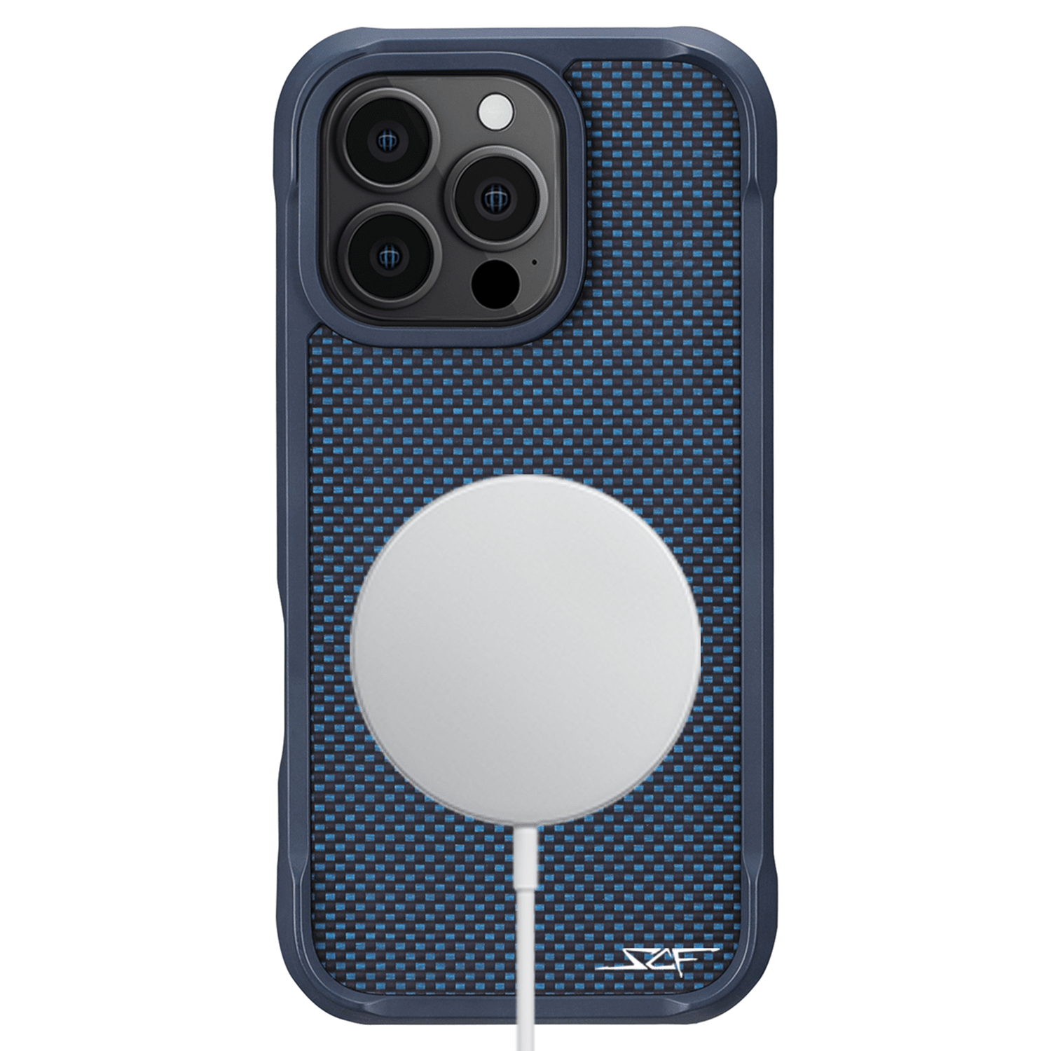 Kies-Motorsports Simply Carbon Fiber iPhone | Blue Aramid Fiber Case | SPORT Series