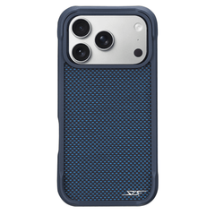 Kies-Motorsports Simply Carbon Fiber iPhone | Blue Aramid Fiber Case | SPORT Series