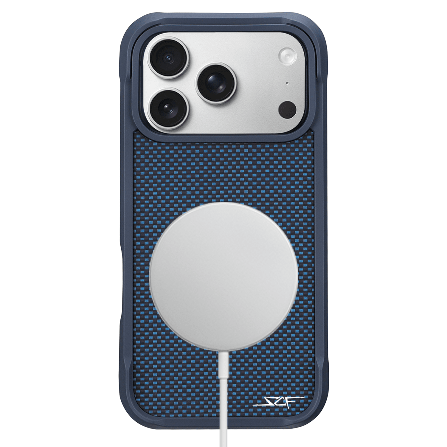 Kies-Motorsports Simply Carbon Fiber iPhone | Blue Aramid Fiber Case | SPORT Series
