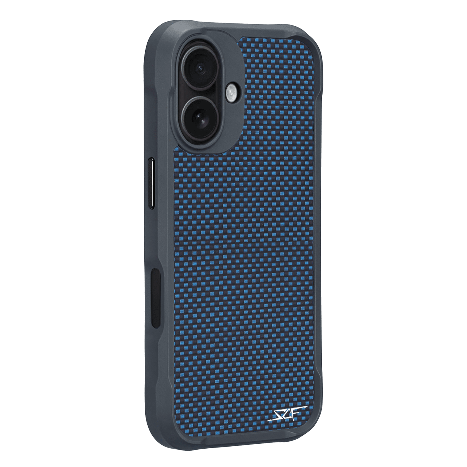 Kies-Motorsports Simply Carbon Fiber iPhone | Blue Aramid Fiber Case | SPORT Series iPhone 17