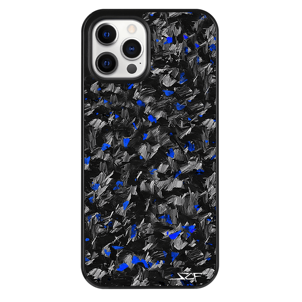 Kies-Motorsports Simply Carbon Fiber iPhone | Blue Flake Forged Carbon Fiber Case | CLASSIC Series