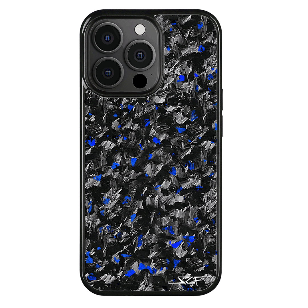 Kies-Motorsports Simply Carbon Fiber iPhone | Blue Flake Forged Carbon Fiber Case | CLASSIC Series