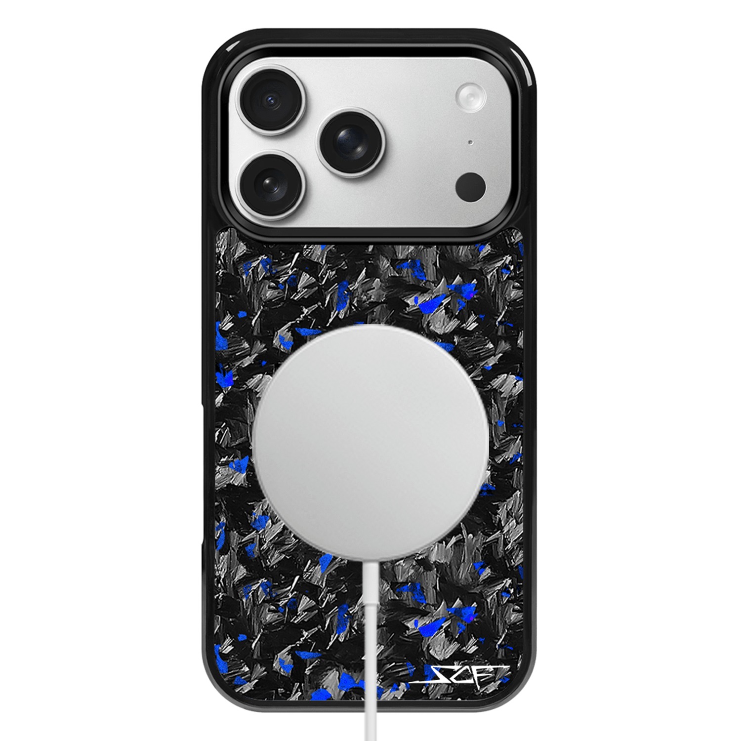Kies-Motorsports Simply Carbon Fiber iPhone | Blue Flake Forged Carbon Fiber Case | CLASSIC Series