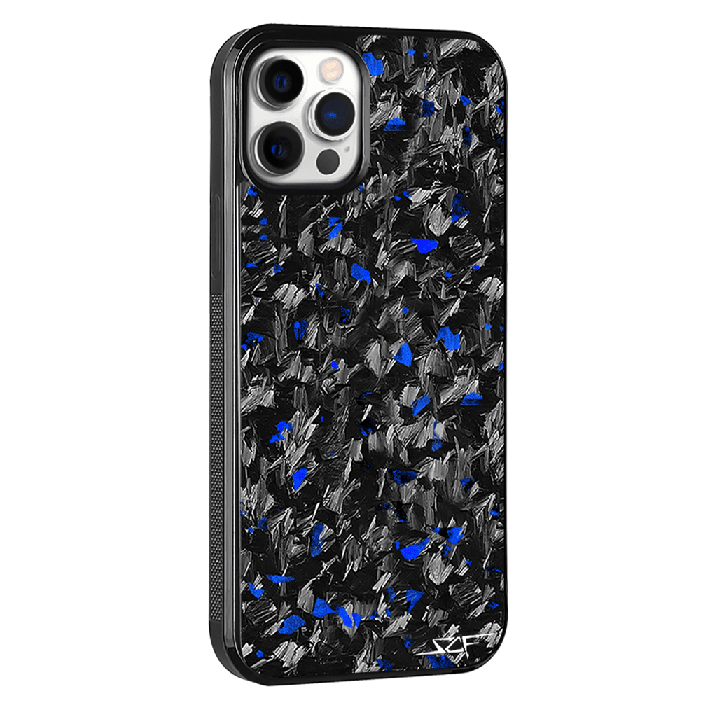 Kies-Motorsports Simply Carbon Fiber iPhone | Blue Flake Forged Carbon Fiber Case | CLASSIC Series iPhone 12 Pro Max