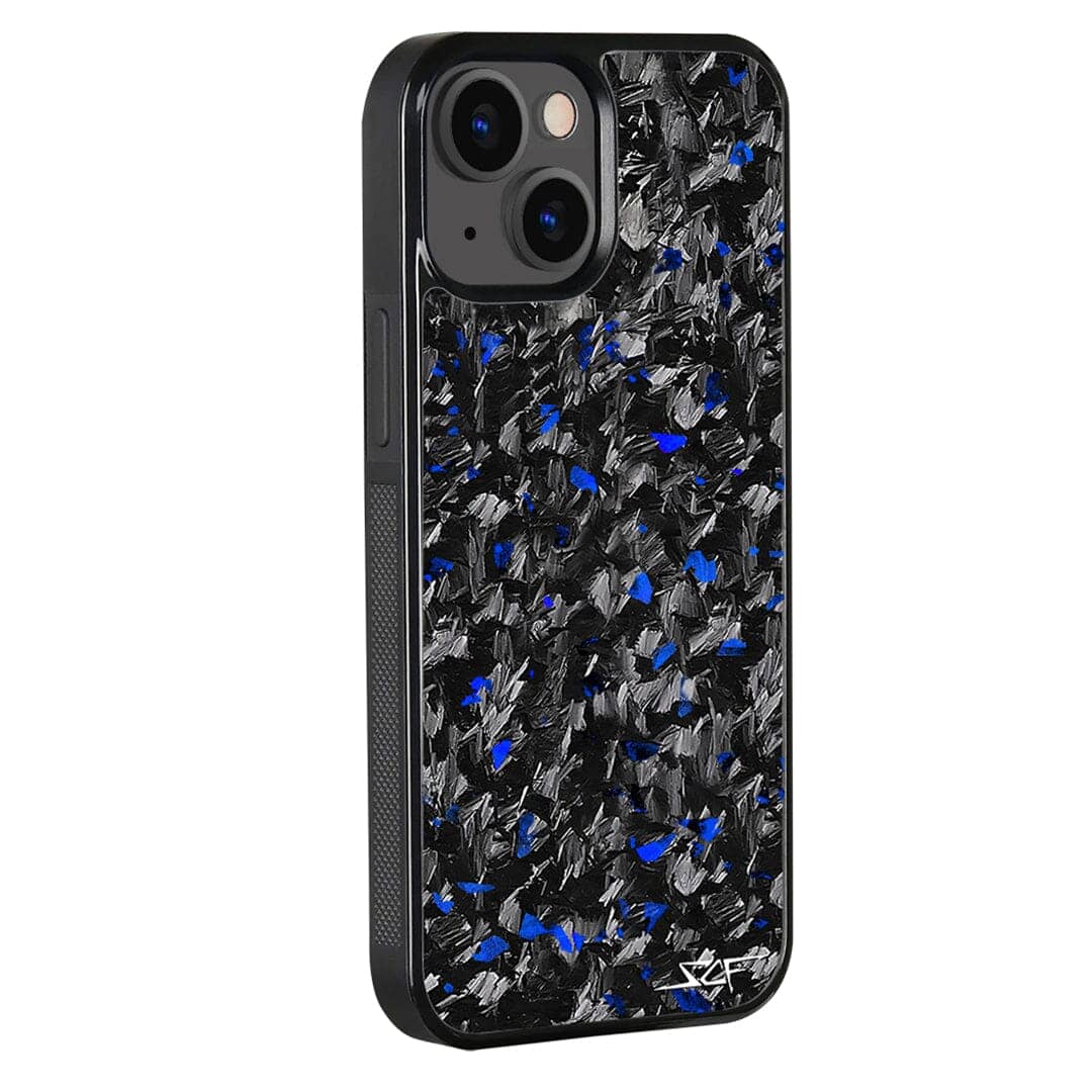 Kies-Motorsports Simply Carbon Fiber iPhone | Blue Flake Forged Carbon Fiber Case | CLASSIC Series iPhone 15 Plus