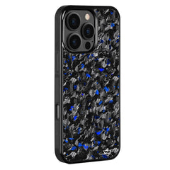 Kies-Motorsports Simply Carbon Fiber iPhone | Blue Flake Forged Carbon Fiber Case | CLASSIC Series iPhone 16 Pro Max