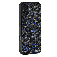 Kies-Motorsports Simply Carbon Fiber iPhone | Blue Flake Forged Carbon Fiber Case | CLASSIC Series iPhone 17