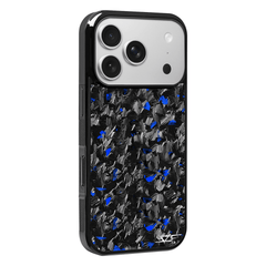 Kies-Motorsports Simply Carbon Fiber iPhone | Blue Flake Forged Carbon Fiber Case | CLASSIC Series iPhone 17 Pro Max