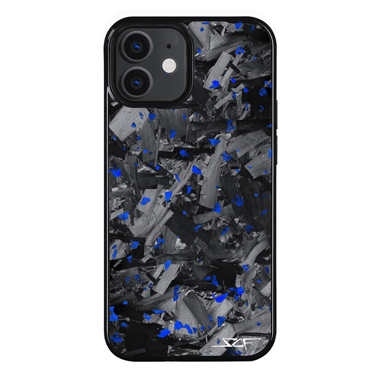 Kies-Motorsports Simply Carbon Fiber iPhone | Blue Flake Forged Chunk Carbon Fiber Case | CLASSIC Series