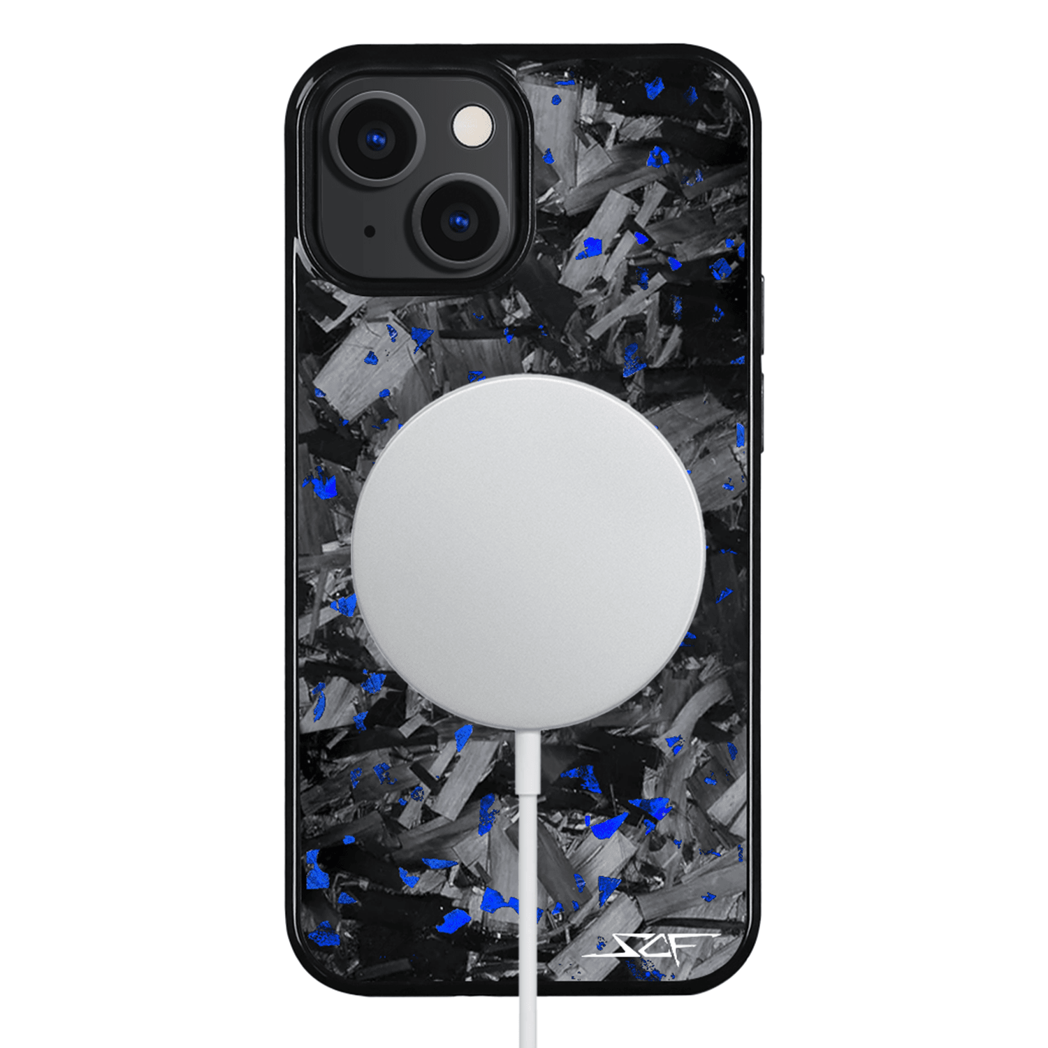 Kies-Motorsports Simply Carbon Fiber iPhone | Blue Flake Forged Chunk Carbon Fiber Case | CLASSIC Series
