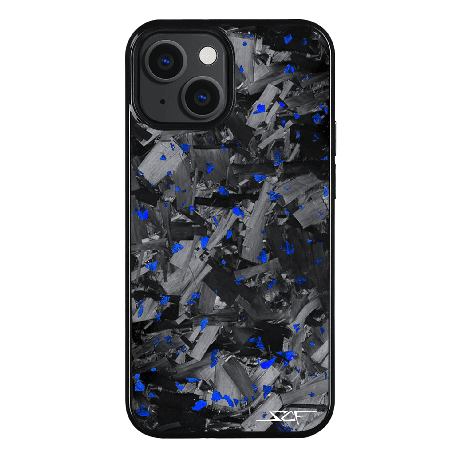 Kies-Motorsports Simply Carbon Fiber iPhone | Blue Flake Forged Chunk Carbon Fiber Case | CLASSIC Series