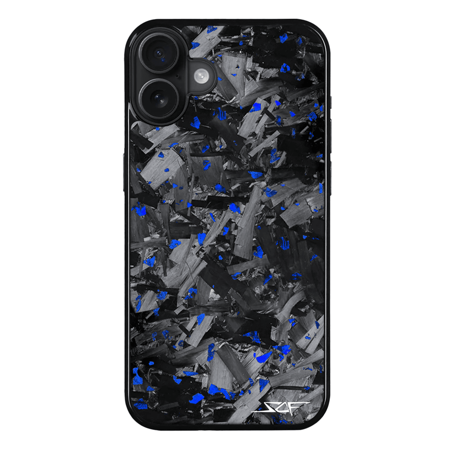 Kies-Motorsports Simply Carbon Fiber iPhone | Blue Flake Forged Chunk Carbon Fiber Case | CLASSIC Series