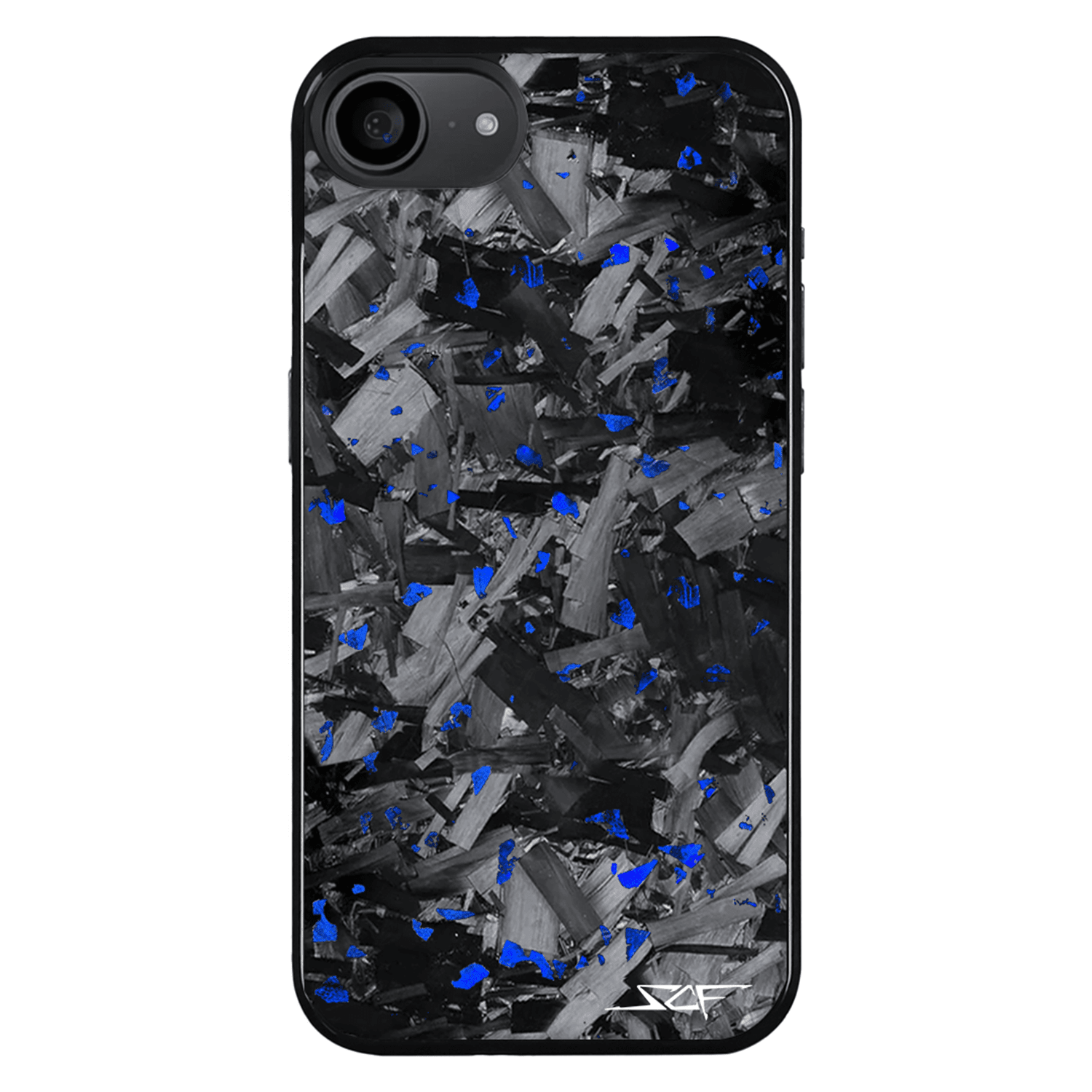 Kies-Motorsports Simply Carbon Fiber iPhone | Blue Flake Forged Chunk Carbon Fiber Case | CLASSIC Series