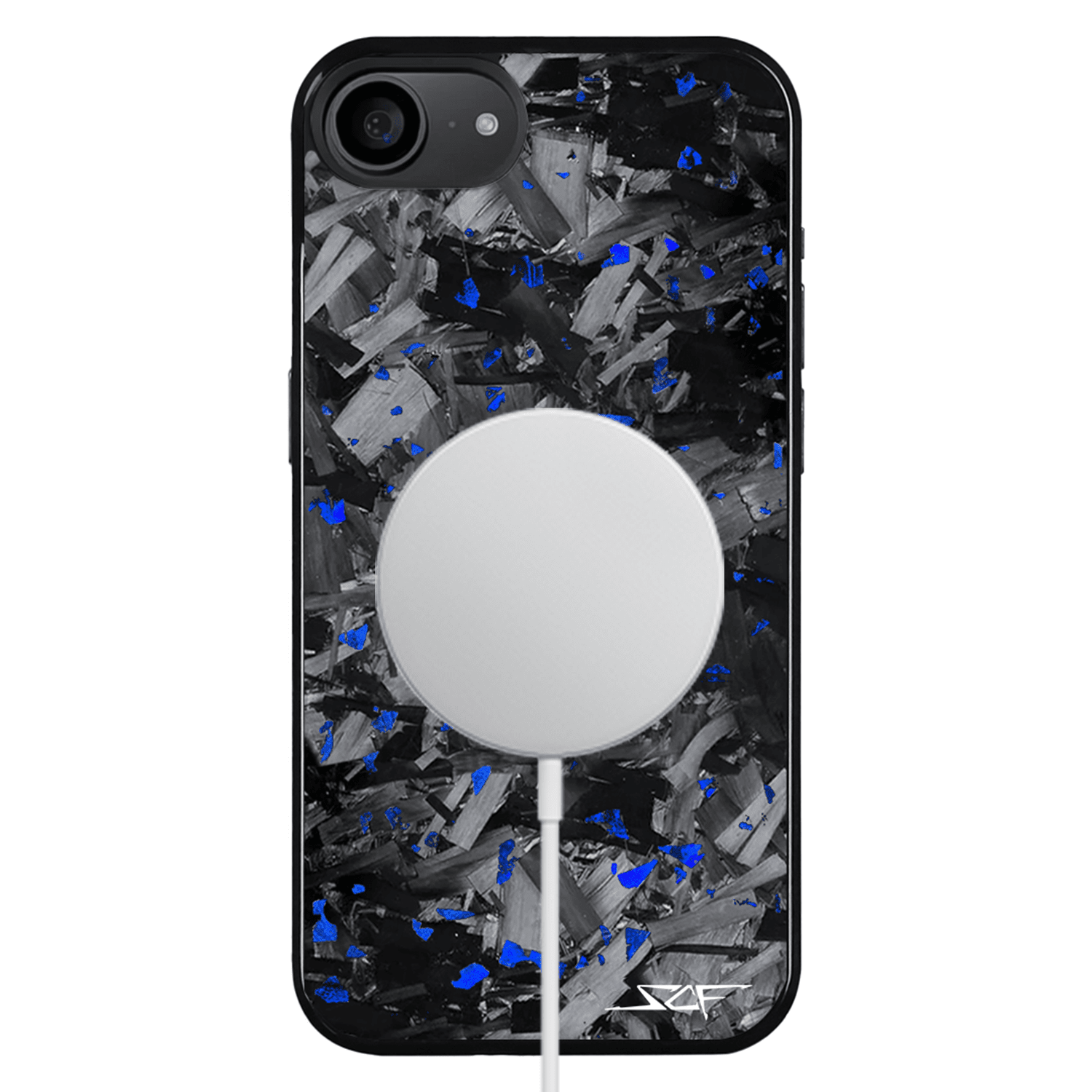 Kies-Motorsports Simply Carbon Fiber iPhone | Blue Flake Forged Chunk Carbon Fiber Case | CLASSIC Series