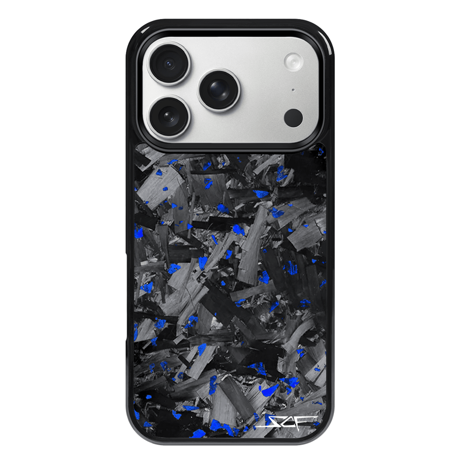 Kies-Motorsports Simply Carbon Fiber iPhone | Blue Flake Forged Chunk Carbon Fiber Case | CLASSIC Series
