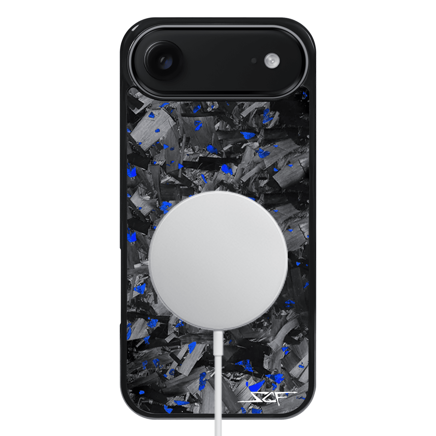 Kies-Motorsports Simply Carbon Fiber iPhone | Blue Flake Forged Chunk Carbon Fiber Case | CLASSIC Series