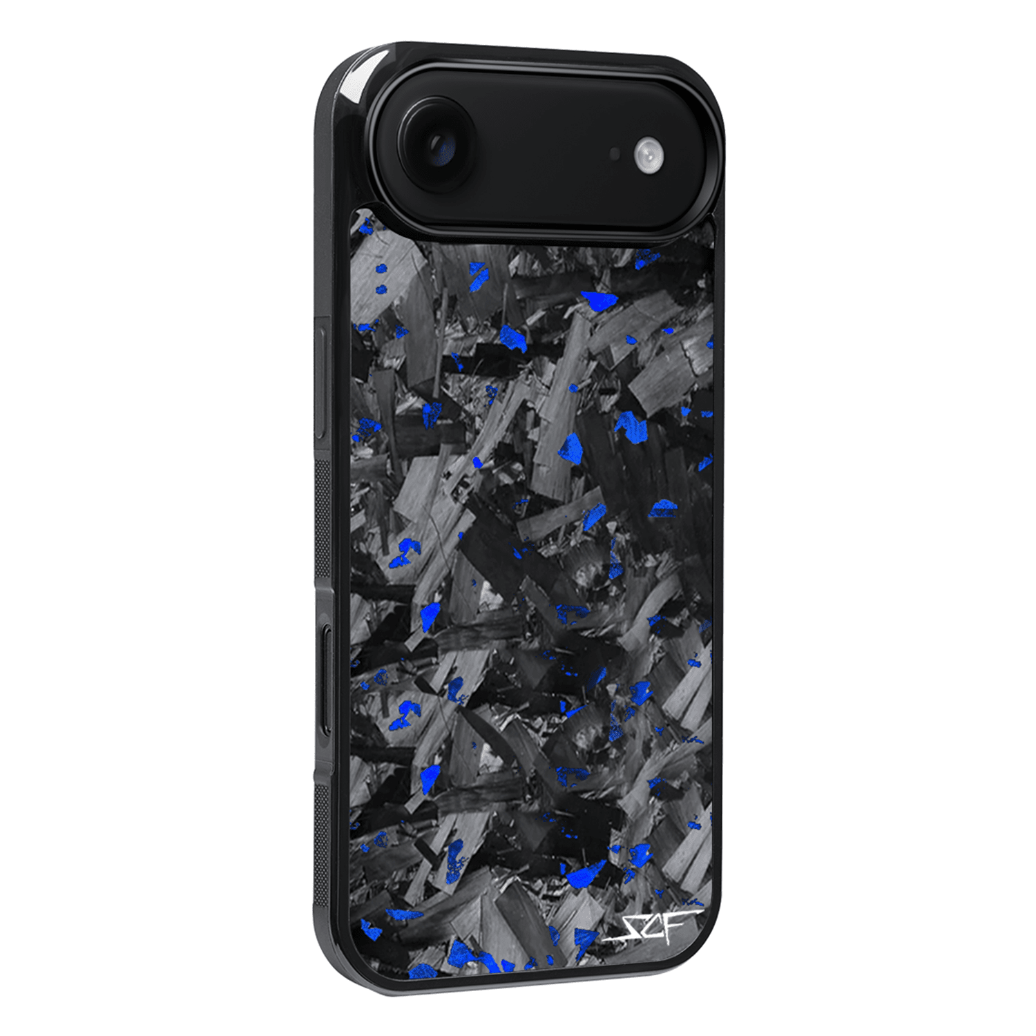 Kies-Motorsports Simply Carbon Fiber iPhone | Blue Flake Forged Chunk Carbon Fiber Case | CLASSIC Series iPhone 17 Air
