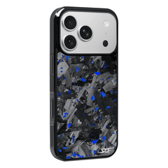 Kies-Motorsports Simply Carbon Fiber iPhone | Blue Flake Forged Chunk Carbon Fiber Case | CLASSIC Series iPhone 17 Pro Max