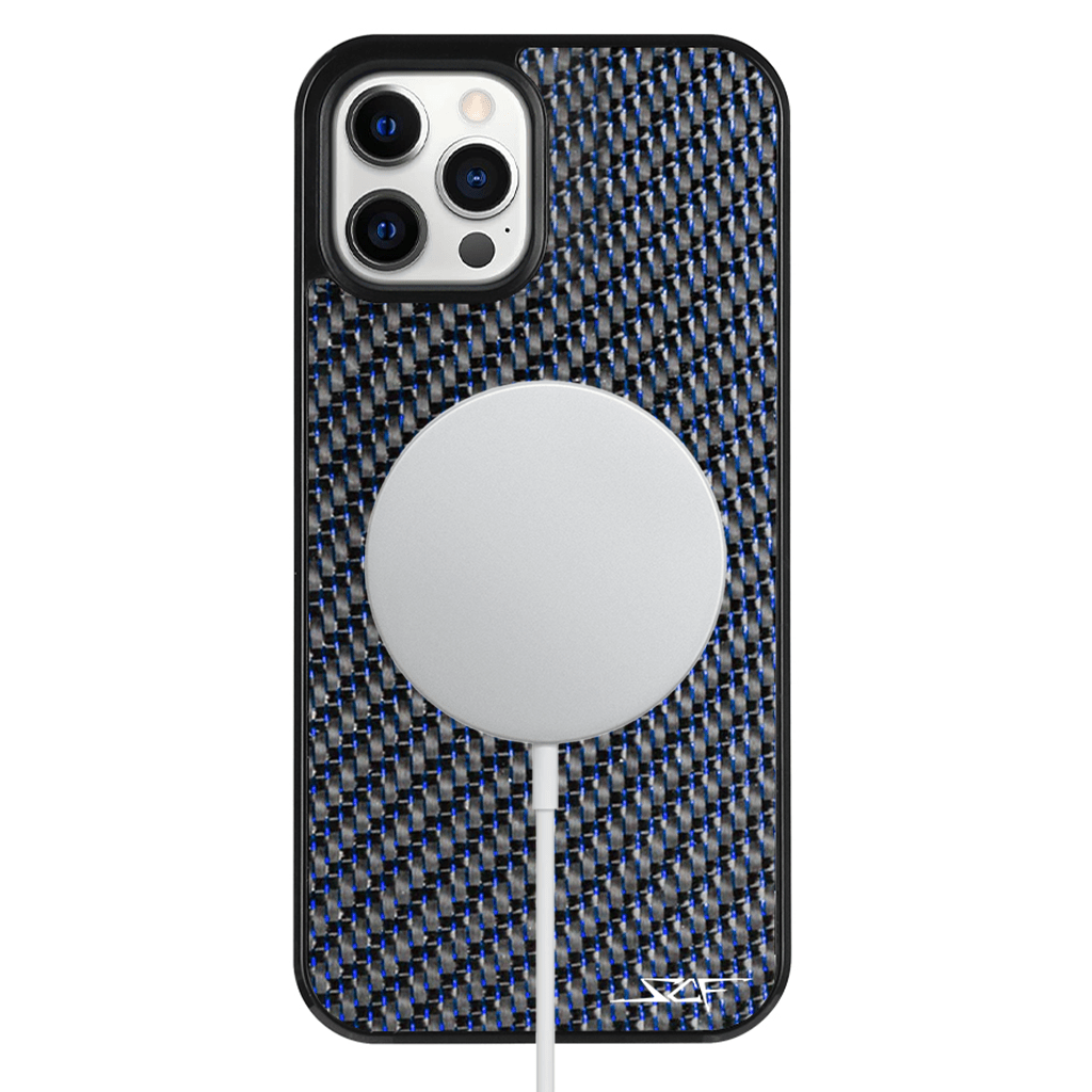 Kies-Motorsports Simply Carbon Fiber iPhone | Blue Lace Carbon Fiber Case | CLASSIC Series