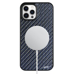 Kies-Motorsports Simply Carbon Fiber iPhone | Blue Lace Carbon Fiber Case | CLASSIC Series