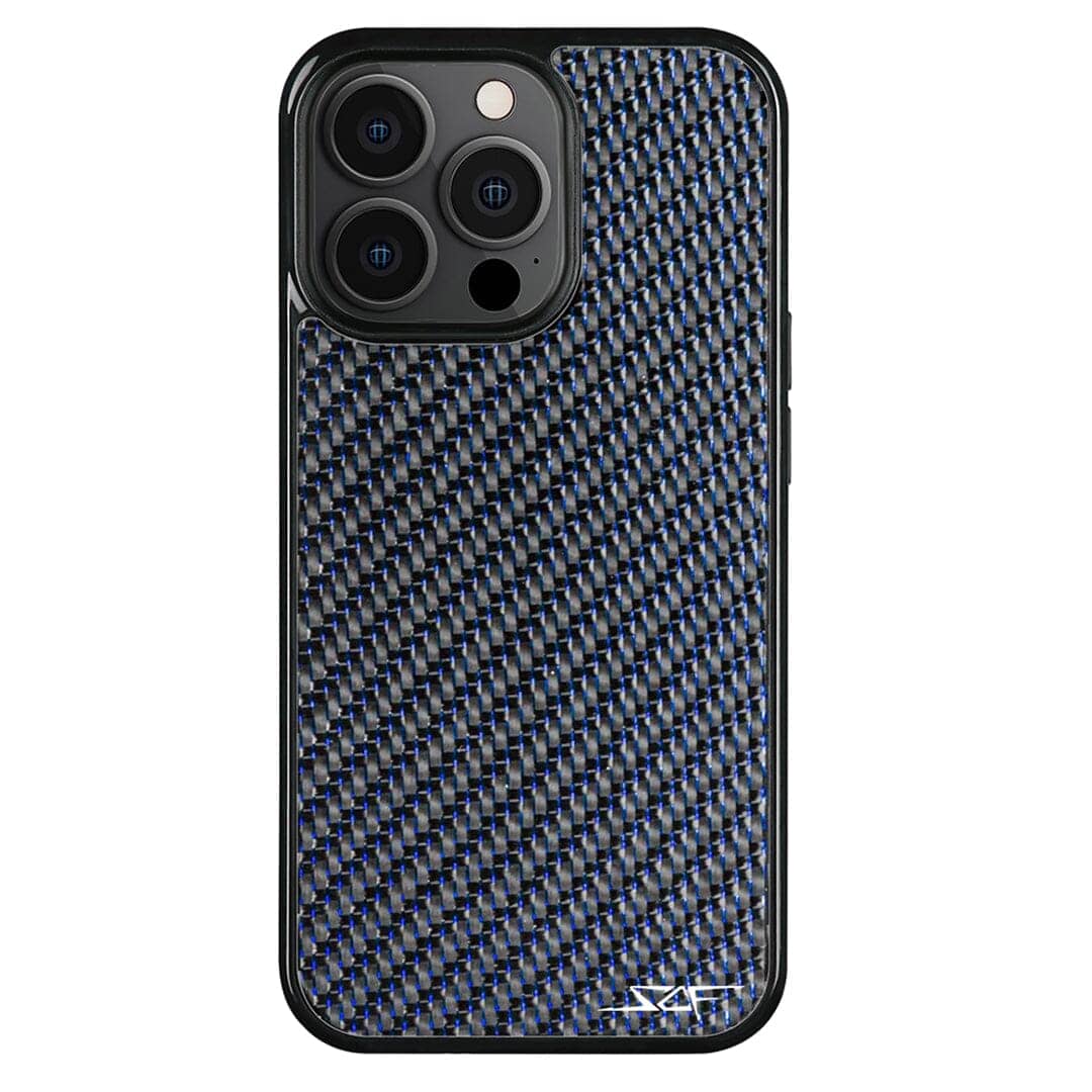 Kies-Motorsports Simply Carbon Fiber iPhone | Blue Lace Carbon Fiber Case | CLASSIC Series