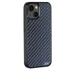 Kies-Motorsports Simply Carbon Fiber iPhone | Blue Lace Carbon Fiber Case | CLASSIC Series iPhone 15 Plus
