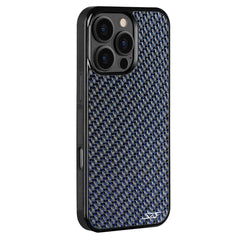 Kies-Motorsports Simply Carbon Fiber iPhone | Blue Lace Carbon Fiber Case | CLASSIC Series iPhone 16 Pro Max