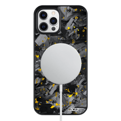 Kies-Motorsports Simply Carbon Fiber iPhone | Gold Flake Forged Chunk Carbon Fiber Case | CLASSIC Series