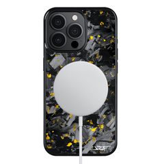 Kies-Motorsports Simply Carbon Fiber iPhone | Gold Flake Forged Chunk Carbon Fiber Case | CLASSIC Series