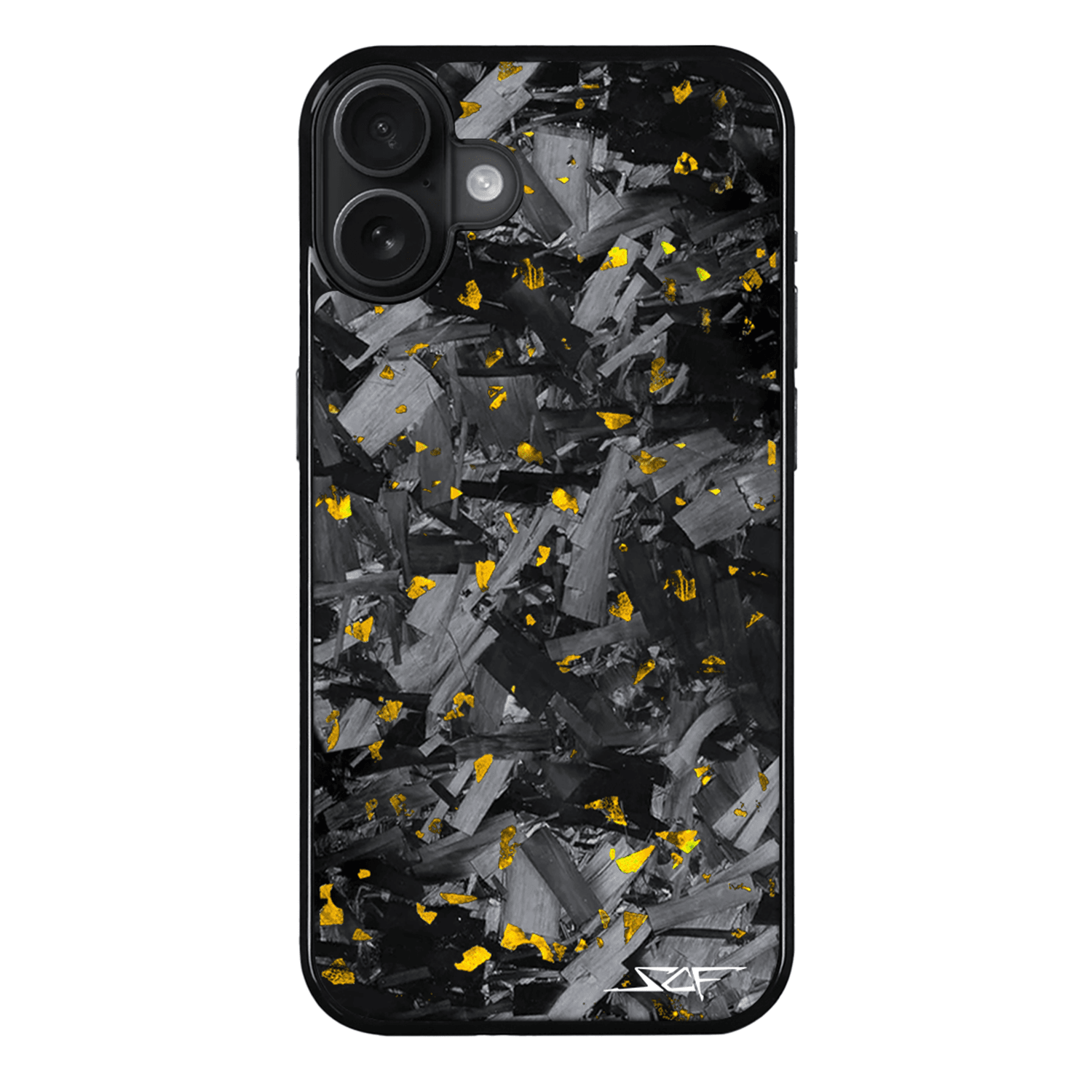 Kies-Motorsports Simply Carbon Fiber iPhone | Gold Flake Forged Chunk Carbon Fiber Case | CLASSIC Series