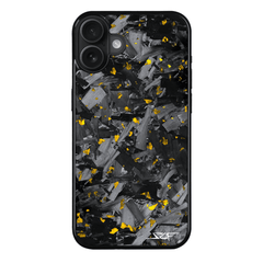 Kies-Motorsports Simply Carbon Fiber iPhone | Gold Flake Forged Chunk Carbon Fiber Case | CLASSIC Series