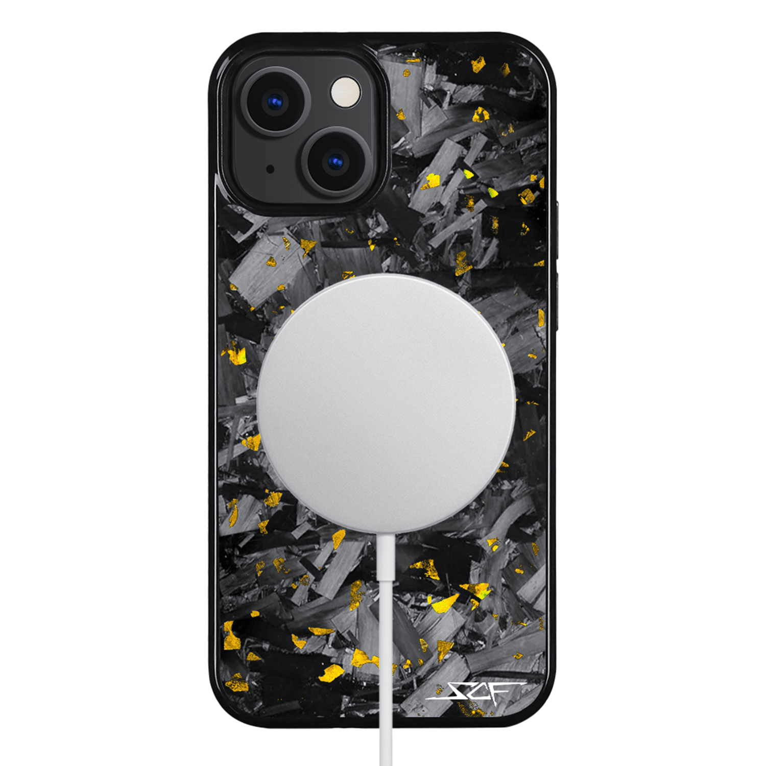 Kies-Motorsports Simply Carbon Fiber iPhone | Gold Flake Forged Chunk Carbon Fiber Case | CLASSIC Series