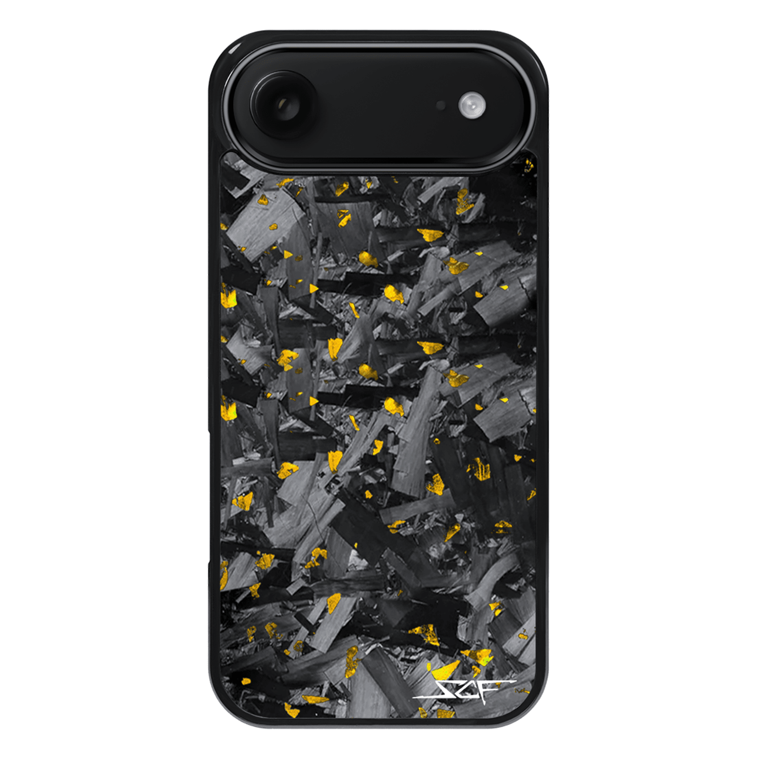 Kies-Motorsports Simply Carbon Fiber iPhone | Gold Flake Forged Chunk Carbon Fiber Case | CLASSIC Series