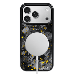 Kies-Motorsports Simply Carbon Fiber iPhone | Gold Flake Forged Chunk Carbon Fiber Case | CLASSIC Series