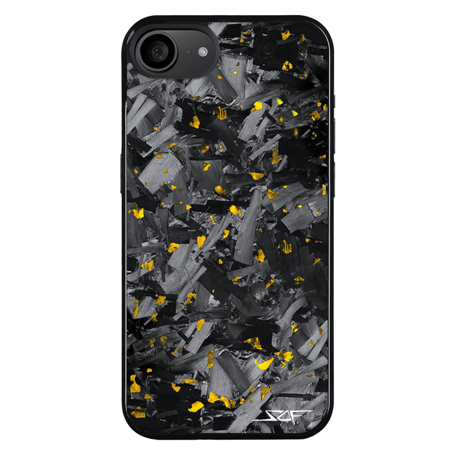 Kies-Motorsports Simply Carbon Fiber iPhone | Gold Flake Forged Chunk Carbon Fiber Case | CLASSIC Series