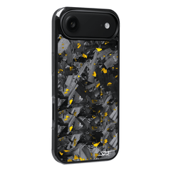 Kies-Motorsports Simply Carbon Fiber iPhone | Gold Flake Forged Chunk Carbon Fiber Case | CLASSIC Series iPhone 17 Air