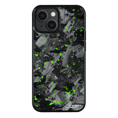 Kies-Motorsports Simply Carbon Fiber iPhone | Green Flake Forged Chunk Carbon Fiber Case | CLASSIC Series