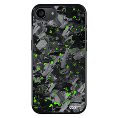 Kies-Motorsports Simply Carbon Fiber iPhone | Green Flake Forged Chunk Carbon Fiber Case | CLASSIC Series