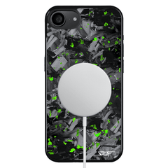 Kies-Motorsports Simply Carbon Fiber iPhone | Green Flake Forged Chunk Carbon Fiber Case | CLASSIC Series
