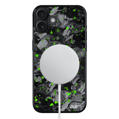 Kies-Motorsports Simply Carbon Fiber iPhone | Green Flake Forged Chunk Carbon Fiber Case | CLASSIC Series