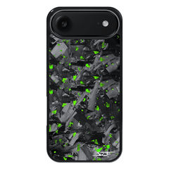 Kies-Motorsports Simply Carbon Fiber iPhone | Green Flake Forged Chunk Carbon Fiber Case | CLASSIC Series