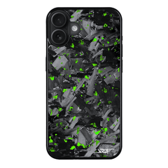 Kies-Motorsports Simply Carbon Fiber iPhone | Green Flake Forged Chunk Carbon Fiber Case | CLASSIC Series