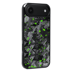 Kies-Motorsports Simply Carbon Fiber iPhone | Green Flake Forged Chunk Carbon Fiber Case | CLASSIC Series iPhone 17 Air